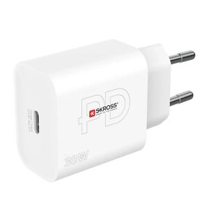 Skross PD (Power Delivery) 30W Vægoplader m. USB-C - Hvid