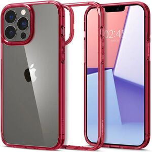 iPhone 13 Pro Spigen Ultra Hybrid Cover - Gennemsigtig / Rød