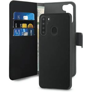 Samsung Galaxy A21 Cover Puro Wallet Detachable 2-In-1 - Sort