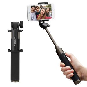 Spigen S530W Selfie Stick Bluetooth - Selfie Stang m. Knapudløser - Sort