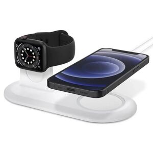 Spigen MagFit Duo 2-i-1 Apple Watch & Apple Magsafe Dock - Hvid