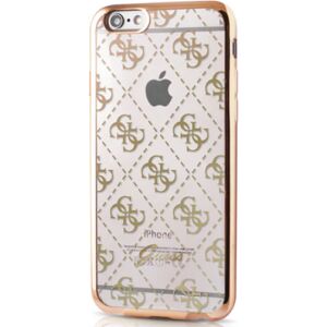 Guess iPhone 6/6s Signature Heard. Gennemsigtig TPU Cover Guld