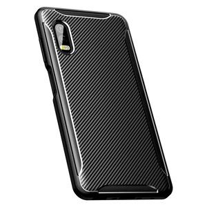 MOBILCOVERS.DK Samsung Galaxy Xcover Pro Carbon Fiber Fleksibelt Plastik Cover - Sort