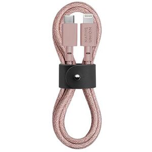 Native Union Belt Kabel USB-C til Lightning m. Læderspænde 1.2 m. - Rose