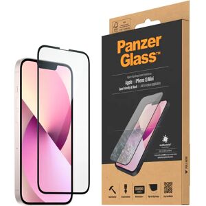 iPhone 13 Mini PanzerGlass AntiBacterial Edge-to-Edge Skærmbeskyttelse - Case-Friendly - Sort Kant