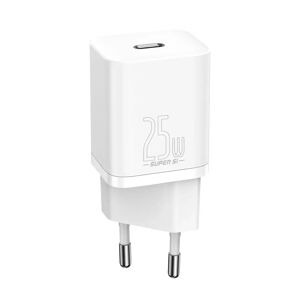 Baseus Super Si 25W Vægoplader USB-C Quick Charge - Hvid