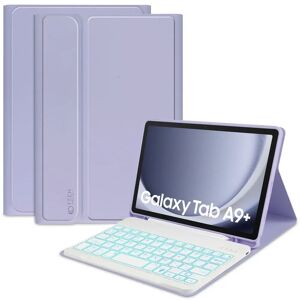 Samsung Galaxy Tab A9+ (Plus) Tech-Protect Keyboard Cover - Engelsk Layout - Lilla
