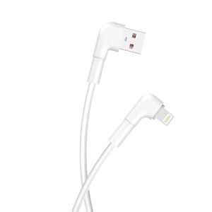 Maxlife USB-A til Lightning Vinklet Kabel 12W - 1m - Hvid