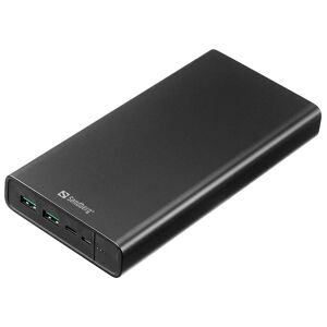 Sandberg Powerbank USB-C 100W (PD) & 2 x USB-A - 38.400 mAh - Sort