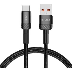 Tech-Protect Ultraboost Evo 100W/5A USB-A til USB-C Kabel 1m - Sort