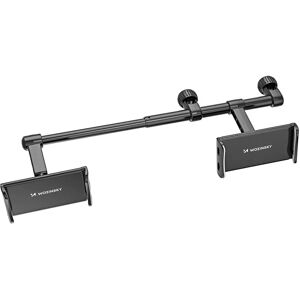 Wozinsky Dual Car Mount Til Bilens Nakkestøtte - Max Størrelse: 125 - 205mm - Sort