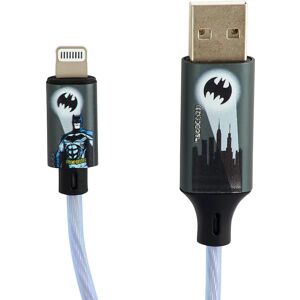 Batman Light Up USB-A til Lightning Kabel 1.2 m. - Sort / Blå