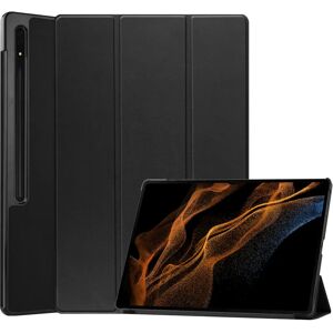 TABLETCOVERS.DK Samsung Galaxy Tab S9 Ultra Tri-Fold Læder Cover m. Pencil Holder - Sort