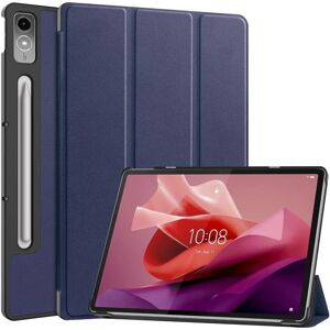 TABLETCOVERS.DK Lenovo Tab P12 Magnetisk Tri-Fold Læder Cover m. Pencil Holder - Mørkeblå