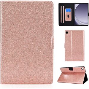 TABLETCOVERS.DK Samsung Galaxy Tab A9 Glitter Cover m. Flipstander & Kortholder - Glitter Rose Gold