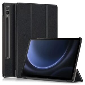 TABLETCOVERS.DK Samsung Galaxy Tab S9 FE+ (Plus) Tri-Fold Læder Cover m. Standerfunktion - Sort