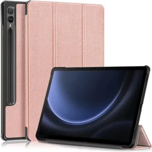 TABLETCOVERS.DK Samsung Galaxy Tab S9 FE+ (Plus) Tri-Fold Læder Cover m. Standerfunktion - Rose Gold