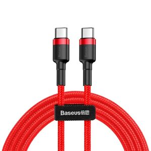 Baseus Cafule 60W PD USB-C til USB-C Kabel - 1m - Rød