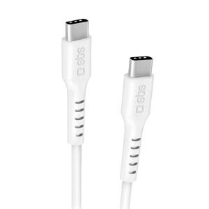 SBS USB-C til USB-C Kabel - 1.5 Meter - 100W (PD) - Hvid