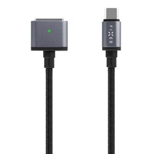 Fixed Braided USB-C til MagSafe 3 Kabel 140W - 2m - Grå