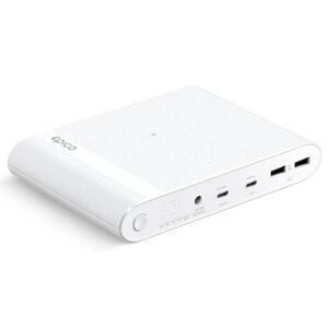 Epico Multifunktionel Powerbank m. USB-C, USB-A, DC + Biloplader - 26.800 mAh - Hvid