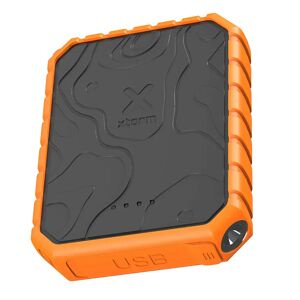 Xtorm Rugged Vandafvisende Powerbank 18W - 2 x USB-A QC & 1 x USB-C PD - 10.000mAh - Sort / Orange