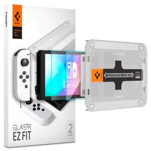 Nintendo Switch OLED Spigen EZ Fit Glas.tR Skærmbeskyttelse - 2-Pack - Gennemsigtig