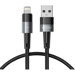 Tech-Protect Ultraboost 12W/2.4A USB-A til Lightning Kabel 25cm - Sort