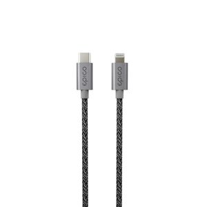 Epico Braided USB-C til Lightning Kabel PD 60W - 1.8m - Space Grey