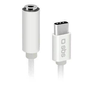 SBS USB-C til 3.5mm Jackstick Adapter 9cm - Hvid
