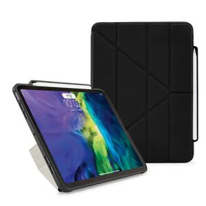 iPad Air (2022 / 2020) Cover - Pipetto Origami Case No3 m. Apple Pencil Holder - Sort / Gennemsigtig