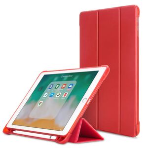TABLETCOVERS.DK iPad 9.7 (2018-2017) / iPad Air / iPad Air 2 Tri-Fold Læder Cover m. Apple Pencil Holder - Rød