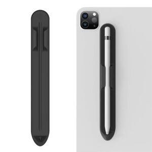 TABLETCOVERS.DK Apple Pencil Holder til Tablet m. Indbyggede Magneter - Silikone - Sort