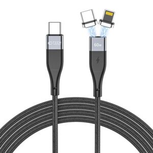 Tech-Protect Ultraboost 3A 2-in-1 Kabel USB-C til USB-C og Lightning 1m - Sort