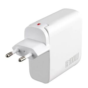 4smarts Charger GaN Flex Pro 100W PD - Vægoplader m. 1 x USB-A & 3 x USB-C - Hvid