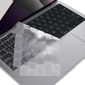MacBook Pro 14 M1/M2/M3 (2021-2023) / MacBook Pro 16 M1/M2/M3 (2021-2023) ENKAY Keyboard Cover m. Dansk / EU Tastatur - Transparent