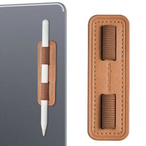TABLETCOVERS.DK Apple Pencil Holder til Tablet Selvklæbende i kunstlæder - Brun