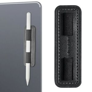 TABLETCOVERS.DK Apple Pencil Holder til Tablet Selvklæbende i kunstlæder - Sort