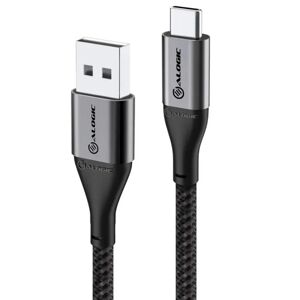 ALOGIC 3A USB-A til USB-C Kabel 30cm - Sort