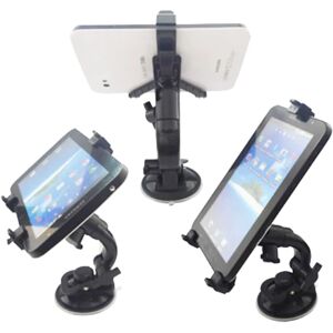 TABLETCOVERS.DK Universal Multi-Direction Tablet Holder til Bil & Bord (Sugekop) - Max Tablet: 90 x 220mm - Sort