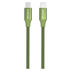 GreyLime Braided USB-C til USB-C Kabel 1 m - Grøn