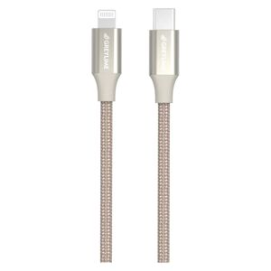 GreyLime 18W Braided USB-C til Lightning Kabel 1 m. - Beige