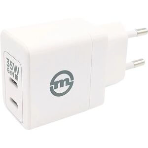 Mobile Origin Super Charger 35W GaN Vægoplader m. 2x USB-C - Hvid