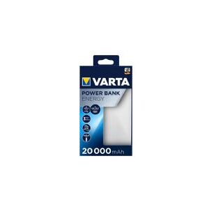 Varta Energy - Powerbank - 20000 mAh - 74 Wh - 15 Watt - 3 output-stikforbindelser (2 x USB, USB-C)