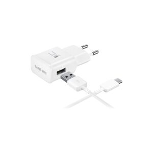 Samsung Travel Adapter EP-TA20 - Strømforsyningsadapter (USB) - på kabel: USB-C - hvid - for Galaxy A3 (2017), A5 (2017), A7 (2017), Note7, S8