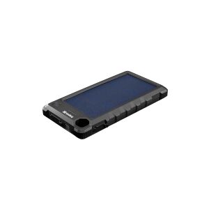 Sandberg Outdoor Solar Powerbank 10000 - Solarstrømbank - 10000 mAh - 37 Wh - 3 A (USB, 24 pin USB-C) - på kabel: Micro-USB, USB-C