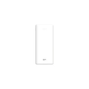 Silicon Power Share C20QC - Powerbank - 20000 mAh - 18 Watt - 3 A - PD, QC 3.0 - 3 output-stikforbindelser (2 x USB, 24 pin USB-C) - hvid