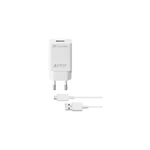 Oplader Cellularline Micro USB 15 W, 1 m, hvid