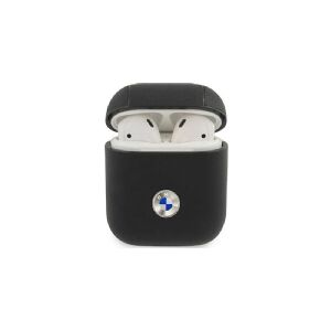 partnertele Original dėklas BMW BMA2SSLBK skirta Apple Airpods 1 / 2 (Metal Logo / juodas)