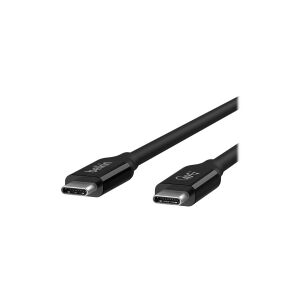 Belkin Components Belkin CONNECT - USB-kabel - 24 pin USB-C (han) til 24 pin USB-C (han) - USB 2.0 / USB 3.2 / USB4 / Thunderbolt 3 - 80 cm - USB Power Delivery (100 W)